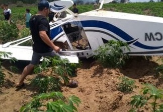 Avião com empresário e piloto cai em Guarabira