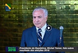 'Ele fará um governo de muita paz e harmonia' dispara Temer após vitória de Bolsonaro; Assista