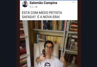 Apoiador de Bolsonaro posta foto com arma, é flagrado em aplicativo gay e pede desculpas em vídeo