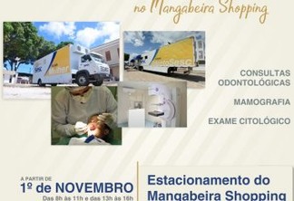 Unidades móveis de saúde do Sesc fazem atendimentos no Mangabeira Shopping