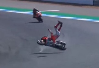 Lorenzo sofre impressionante acidente e tem moto despedaçada - VEJA VÍDEO!