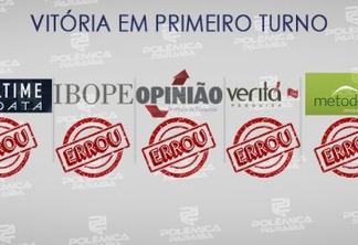 PESQUISA X URNAS: Pesquisas apontavam que iria haver segundo turno pra governador na Paraíba
