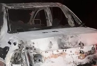 Homens são baleados e têm corpos queimados dentro de carro, na PB