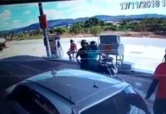 VEJA VÍDEO: bandidos assaltam posto de combustível na Paraíba