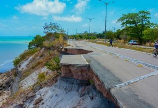 CONTINUA CAINDO: Sem perspectiva de início das obras Barreira de Cabo Branco segue sofrendo com erosão