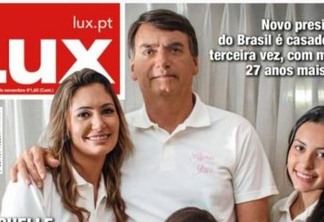 Bolsonaro e Michelle viram capa de revista de celebridades