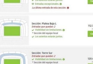 FINAIS DA LIBERTADORES: Ingresso para Boca x River Plate chega a valer R$ 18 mil