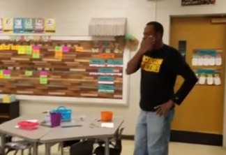 VEJA VÍDEO: Crianças aprendem linguagem de sinais para prestar homenagem a zelador de escola em aniversário