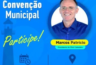 PSOL realiza convenção para oficializar candidatura de Marcos Patrício à Prefeitura de Cabedelo