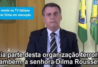 Dilma desmente fake news de Bolsonaro dita em entrevista à TV italiana