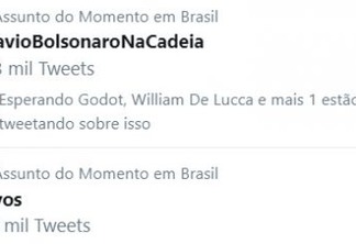 #FlavioBolsonaroNaCadeia está em primeiro nos TT’s no Brasil