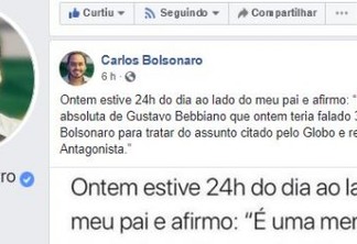 OUÇA ÁUDIO: Carlos Bolsonaro divulga áudio do pai em rede social para provar que ministro Bebianno mentiu