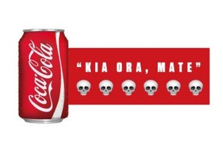 Coca-Cola escreve “olá, morte” em cartaz na Nova Zelândia
