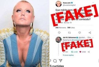 FAKE NEWS: Xuxa desmente discussão com Bolsonaro nas redes sociais