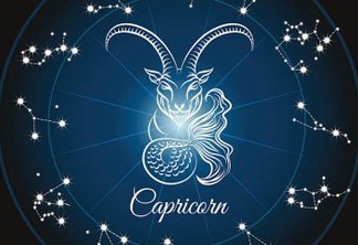 Zodiac sign capricorn and circle constellations. Vector illustration