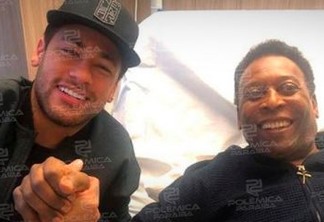 Neymar publica foto ao lado de Pelé em Hospital na França