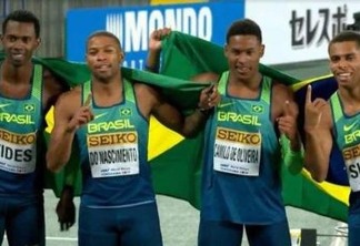 ATLETISMO: Brasil é campeão mundial do revezamento 4x100 no Japão