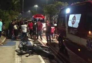 Homem morre e duas pessoas ficam feridas em acidente com moto em João Pessoa
