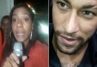 CAUSADORA: Mulher se passa por repórter e entrevista Neymar na porta de delegacia; VEJA VÍDEO