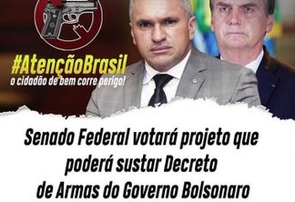 NINJA NA REDE: Julian pede mobilização da população para evitar que PL que susta Decreto de Armas de Bolsonaro seja aprovado no Senado