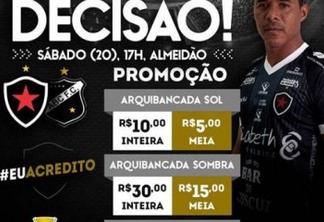 Diretoria do Botafogo-PB anuncia promoção de ingressos para lotar o Almeidão