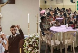 Casal festeja casamento dando jantar a 160 pessoas carentes