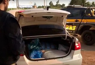 PRF prende casal de universitários com cerca de 30kg de maconha e R$ 20 mi em veículo roubado 