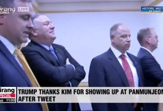 Cantora 'fuzilada' por vídeo em orgia surge na reunião de Kim e Trump