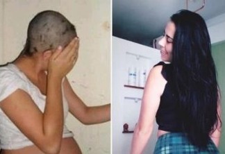 'NÃO VAI CHORAR, VAGABUNDA?' Homem raspa cabelo de namorada grávida à força e posta foto na internet