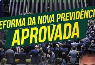 'O Brasil venceu', comemora Julian Lemos após reforma da Previdência ser aprovada com 379 votos na Câmara dos Deputados