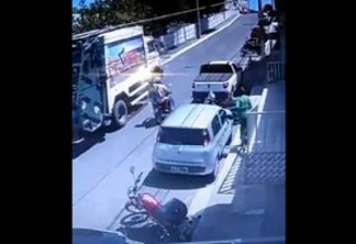 Câmera de segurança flagra acidente impressionante na cidade de Currais Novos