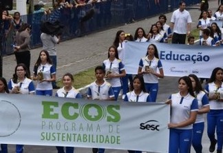 Fecomércio, Sesc e Senac Paraíba participam de desfile cívico na Capital