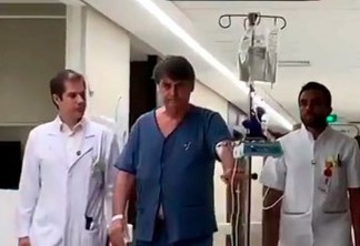 BOAS CONDIÇÕES DE SAÚDE: Bolsonaro toma chá e caminha pelo corredor do hospital - VEJA VÍDEO