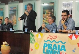Lindolfo Pires participa de solenidade que autoriza pacote de R$ 43,6 milhões em obras de saneamento e lança campanha Praia Limpa