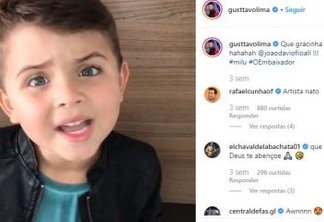 Garoto de 5 anos faz cover de Gusttavo Lima e viraliza nas redes sociais: VEJA VÍDEO