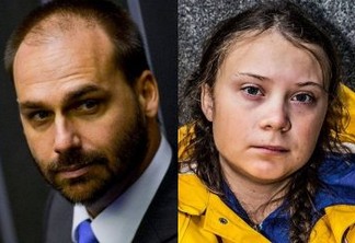 Eduardo Bolsonaro compartilha montagem falsa para atacar Greta Thunberg