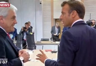 Macron é flagrado comentando conduta de Bolsonaro sobre vídeo cortando o cabelo: 'Não é atitude de presidente' - VEJA VÍDEO
