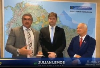 DIFERENÇAS DE LADO: Julian Lemos e Frei Anastácio se reúnem com ministro para resolver problemas no eixo leste da transposição - VEJA VÍDEO