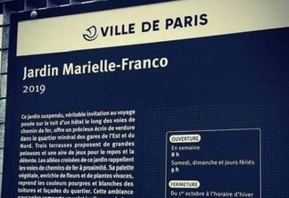 Família de Marielle vai a Paris nesta quinta para inauguração de jardim que leva nome da vereadora