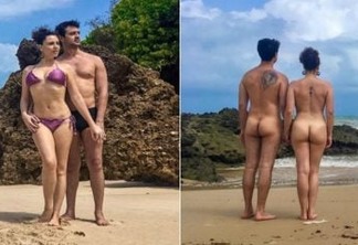 NUDES: Ex-Chiquititas posa pelada em praia de nudismo da Paraíba - VEJA FOTOS