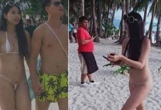 Turista é multada por biquíni fio-dental em praia filipina