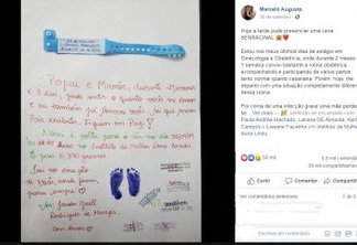 Em Manaus, enfermeiros escrevem carta emocionante a pais que perderam bebê e foto viraliza