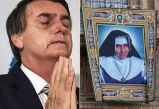Vaiado em Aparecida, Bolsonaro se cala sobre canonização de Irmã Dulce