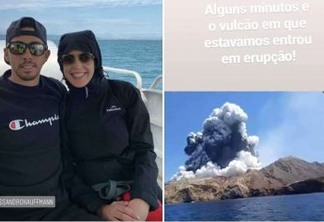 FOI POR POUCO! Casal de brasileiros escapa de vulcão que matou ao menos 5 pessoas na Nova Zelândia