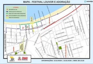 Semob-JP define plano de circulação para a Orla durante Festival Louvor e Adoração