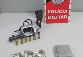 Polícia apreende arma e drogas com acusado de homicídio em Santa Rita