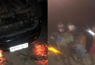 Vice-prefeito de Baía da Traição fica preso em ferragens durante acidente de carro - VEJA VÍDEO