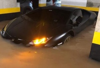 PREJUÍZO DE R$1,7 MILHÃO: Lamborghini 'afogada' em condomínio de luxo não tinha seguro e moradores relatam desespero do proprietário