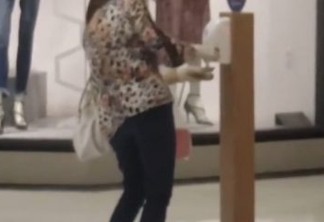 Mulher é filmada furtando álcool em gel no Manaíra Shopping: VEJA VÍDEO