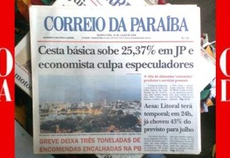 FIM DE UMA ERA: Após 66 anos, Jornal Correio da Paraíba publica última edição neste sábado (4)